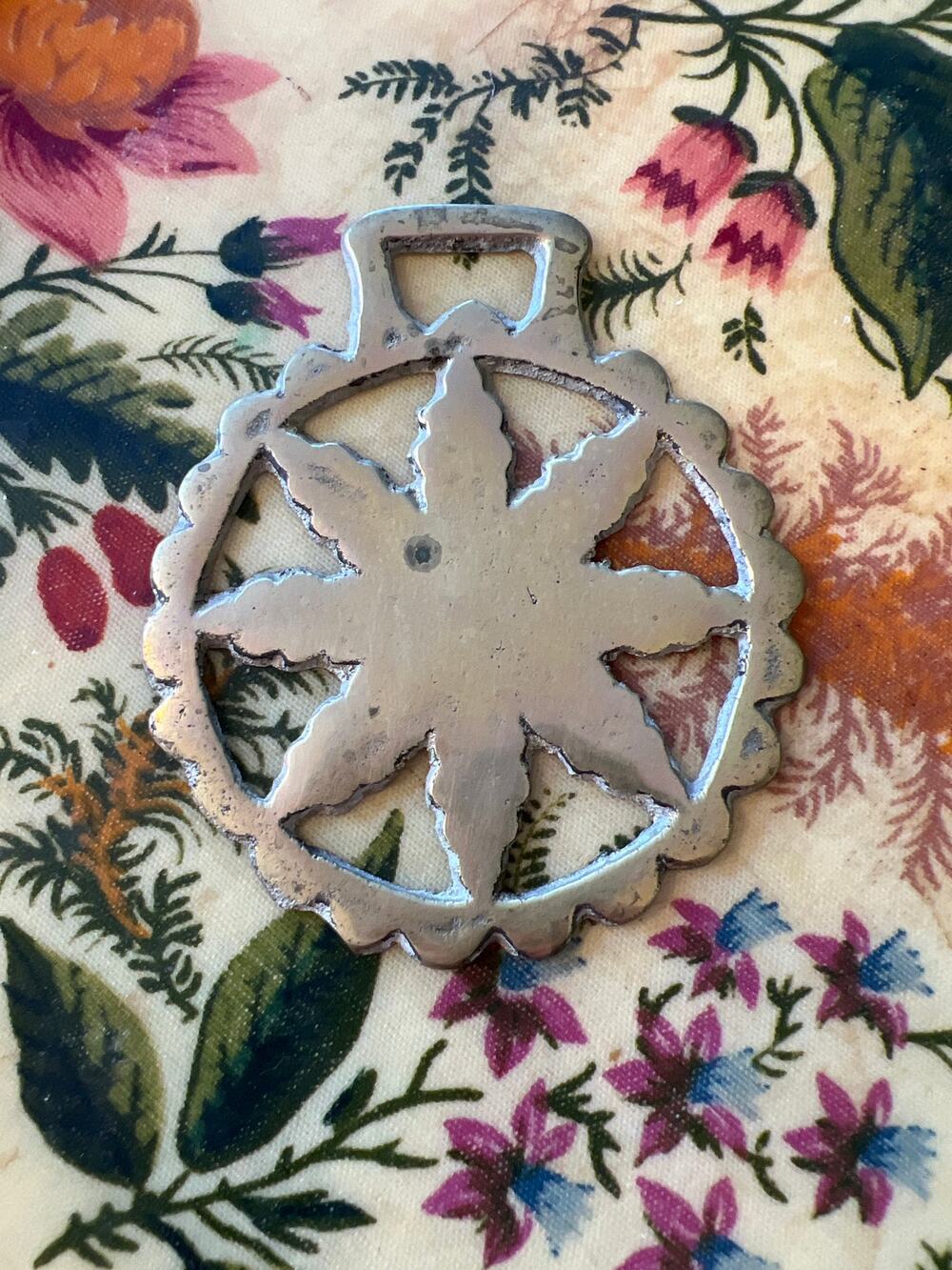 Brass Medallion: Abstract Star Design: Horse Bridle